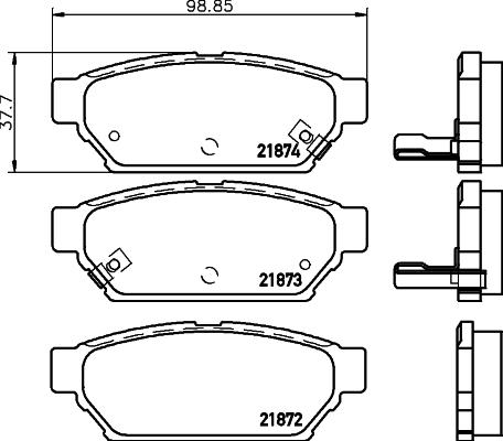 DON PCP1468 - Гальмівні колодки, дискові гальма autozip.com.ua