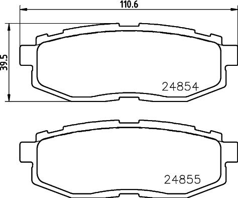 HELLA PAGID 8DB355035591 - Гальмівні колодки, дискові гальма autozip.com.ua