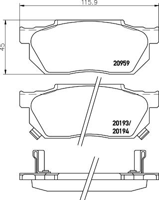 DON PCP1536 - Гальмівні колодки, дискові гальма autozip.com.ua