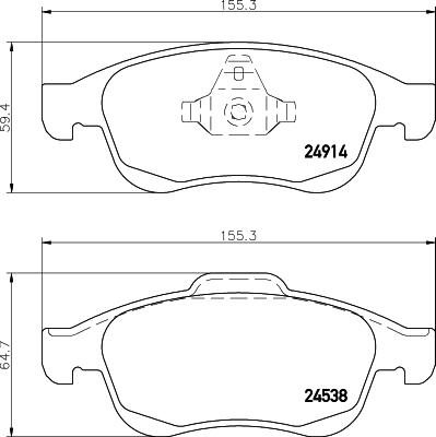 DON PCP1061 - Гальмівні колодки, дискові гальма autozip.com.ua