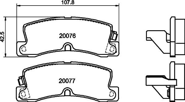 DON PCP1843 - Гальмівні колодки, дискові гальма autozip.com.ua