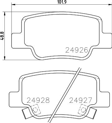 DON PCP1362 - Гальмівні колодки, дискові гальма autozip.com.ua