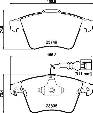 DON PCP2236 - Гальмівні колодки, дискові гальма autozip.com.ua