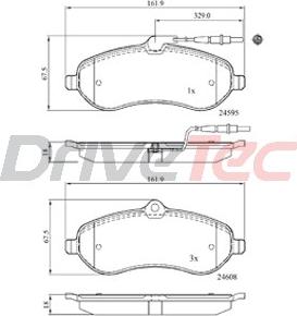 DriveTec DPAD1995 - Гальмівні колодки, дискові гальма autozip.com.ua