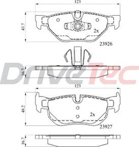 DriveTec DPAD1915 - Гальмівні колодки, дискові гальма autozip.com.ua