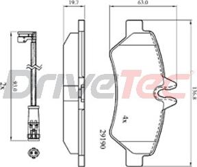 DriveTec DPAD1983 - Гальмівні колодки, дискові гальма autozip.com.ua