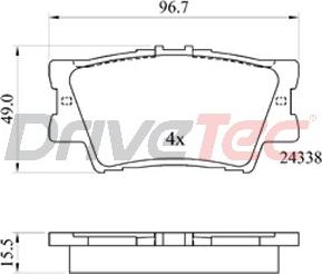 DriveTec DPAD2004 - Гальмівні колодки, дискові гальма autozip.com.ua