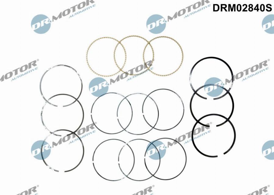 Dr.Motor Automotive DRM02840S - Комплект поршневих кілець autozip.com.ua