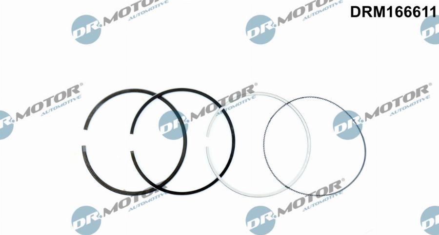 Dr.Motor Automotive DRM166611 - Комплект поршневих кілець autozip.com.ua