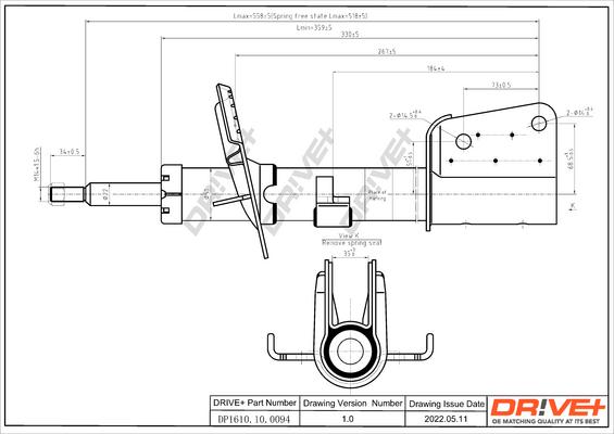 Dr!ve+ DP1610.10.0094 - Амортизатор autozip.com.ua