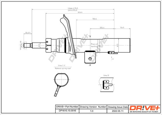 Dr!ve+ DP1610.10.0016 - Амортизатор autozip.com.ua