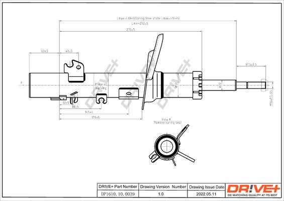 Dr!ve+ DP1610.10.0039 - Амортизатор autozip.com.ua