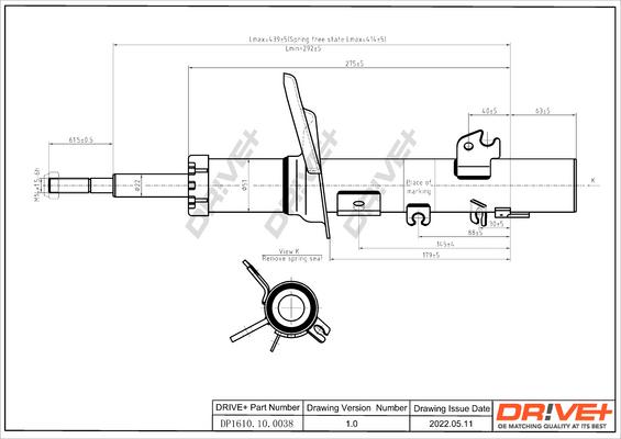 Dr!ve+ DP1610.10.0038 - Амортизатор autozip.com.ua