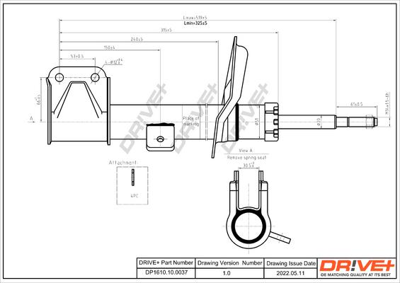 Dr!ve+ DP1610.10.0037 - Амортизатор autozip.com.ua