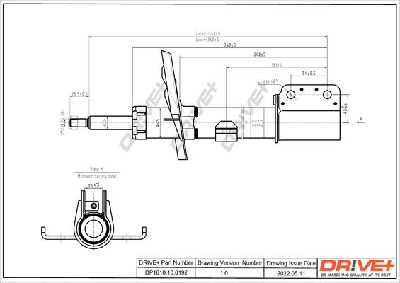 Dr!ve+ DP1610.10.0192 - Амортизатор autozip.com.ua