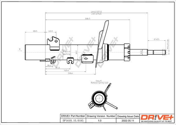 Dr!ve+ DP1610.10.0185 - Амортизатор autozip.com.ua