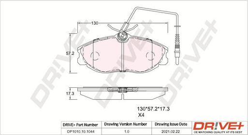 Dr!ve+ DP1010.10.1044 - Гальмівні колодки, дискові гальма autozip.com.ua