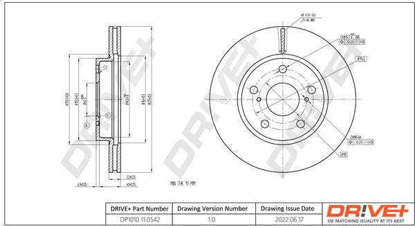 Dr!ve+ DP1010.11.0542 - Гальмівний диск autozip.com.ua