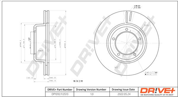 Dr!ve+ DP1010.11.0513 - Гальмівний диск autozip.com.ua