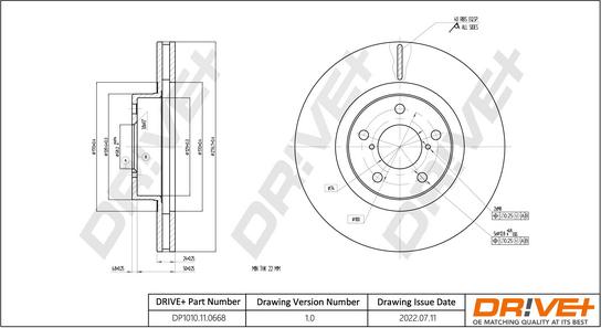 Dr!ve+ DP1010.11.0668 - Гальмівний диск autozip.com.ua