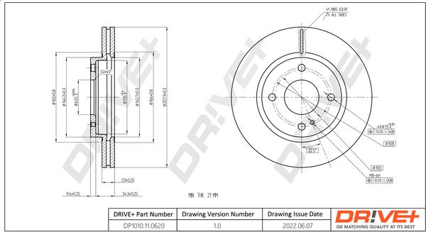 Dr!ve+ DP1010.11.0620 - Гальмівний диск autozip.com.ua