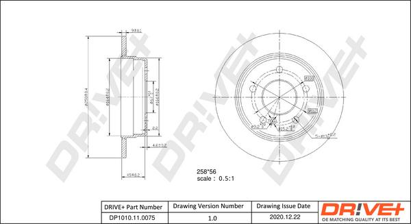 Dr!ve+ DP1010.11.0075 - Гальмівний диск autozip.com.ua