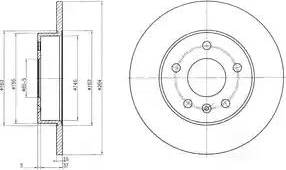 Key Parts KBD4114 - Гальмівний диск autozip.com.ua