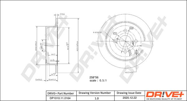 Dr!ve+ DP1010.11.0164 - Гальмівний диск autozip.com.ua