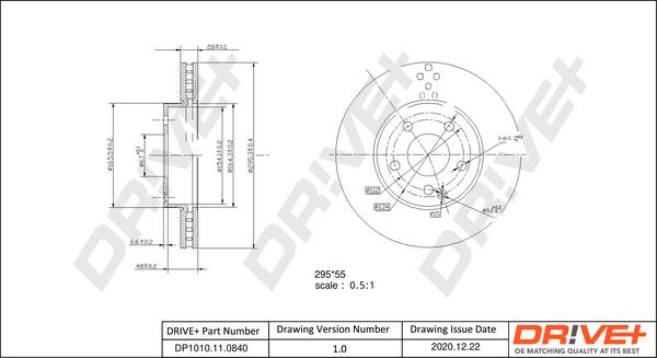 Dr!ve+ DP1010.11.0840 - Гальмівний диск autozip.com.ua