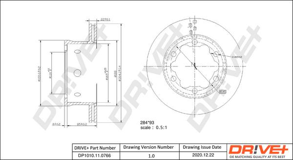 Dr!ve+ DP1010.11.0766 - Гальмівний диск autozip.com.ua