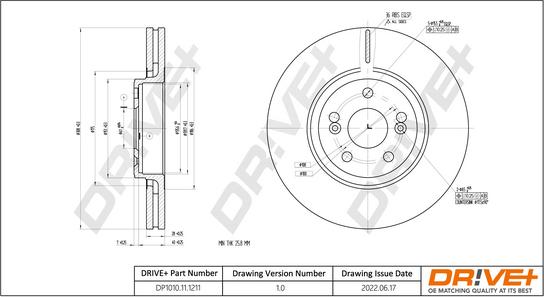 Dr!ve+ DP1010.11.1211 - Гальмівний диск autozip.com.ua