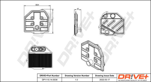 Dr!ve+ DP1110.14.0038 - Гідрофільтри, автоматична коробка передач autozip.com.ua