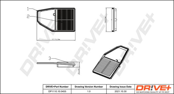 Dr!ve+ DP1110.10.0455 - Повітряний фільтр autozip.com.ua