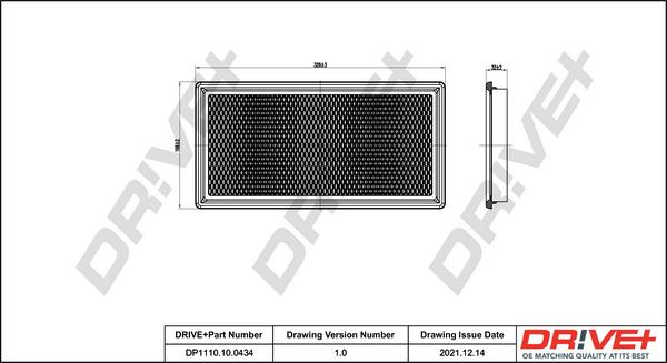 Dr!ve+ DP1110.10.0434 - Повітряний фільтр autozip.com.ua