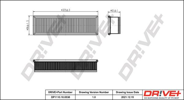 Dr!ve+ DP1110.10.0538 - Повітряний фільтр autozip.com.ua