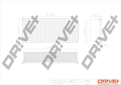 Dr!ve+ DP1110.10.0666 - Повітряний фільтр autozip.com.ua