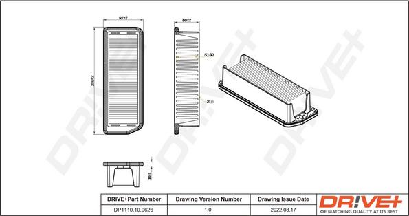 Dr!ve+ DP1110.10.0626 - Повітряний фільтр autozip.com.ua