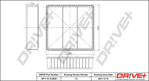 Dr!ve+ DP1110.10.0628 - Повітряний фільтр autozip.com.ua