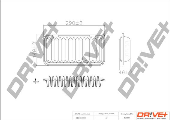 Dr!ve+ DP1110.10.0098 - Повітряний фільтр autozip.com.ua