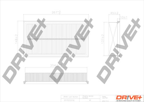 Dr!ve+ DP1110.10.0152 - Повітряний фільтр autozip.com.ua