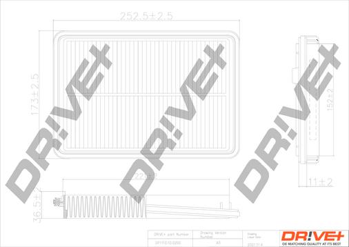 Dr!ve+ DP1110.10.0200 - Повітряний фільтр autozip.com.ua