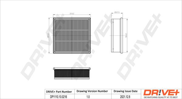 Dr!ve+ DP1110.10.0216 - Повітряний фільтр autozip.com.ua