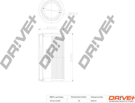 Dr!ve+ DP1110.10.0746 - Повітряний фільтр autozip.com.ua