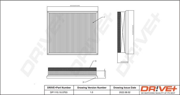 Dr!ve+ DP1110.10.0703 - Повітряний фільтр autozip.com.ua