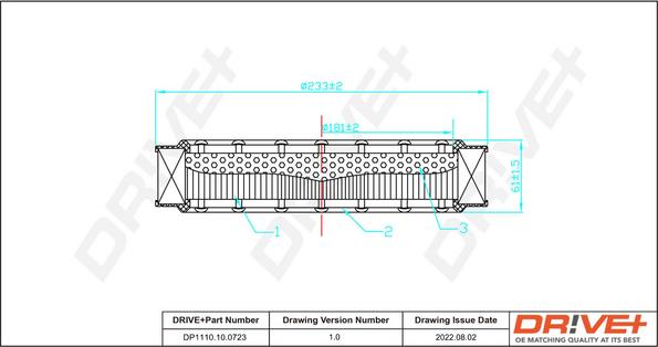 Dr!ve+ DP1110.10.0723 - Повітряний фільтр autozip.com.ua