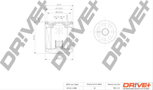 Dr!ve+ DP1110.11.0099 - Масляний фільтр autozip.com.ua