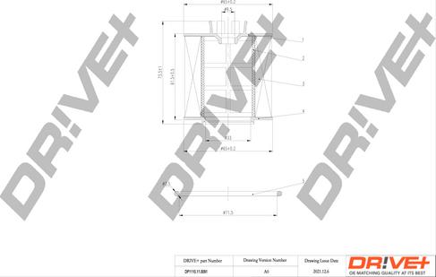 Dr!ve+ DP1110.11.0091 - Масляний фільтр autozip.com.ua