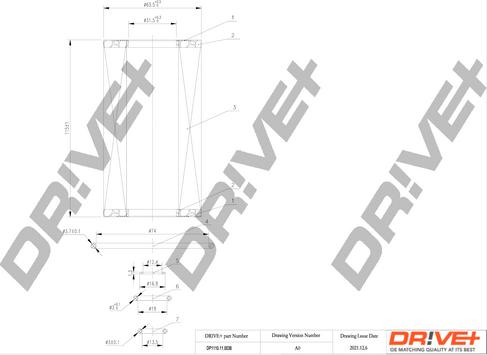 Dr!ve+ DP1110.11.0036 - Масляний фільтр autozip.com.ua