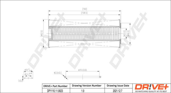 Dr!ve+ DP1110.11.0023 - Масляний фільтр autozip.com.ua