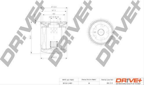 Dr!ve+ DP1110.11.0073 - Масляний фільтр autozip.com.ua